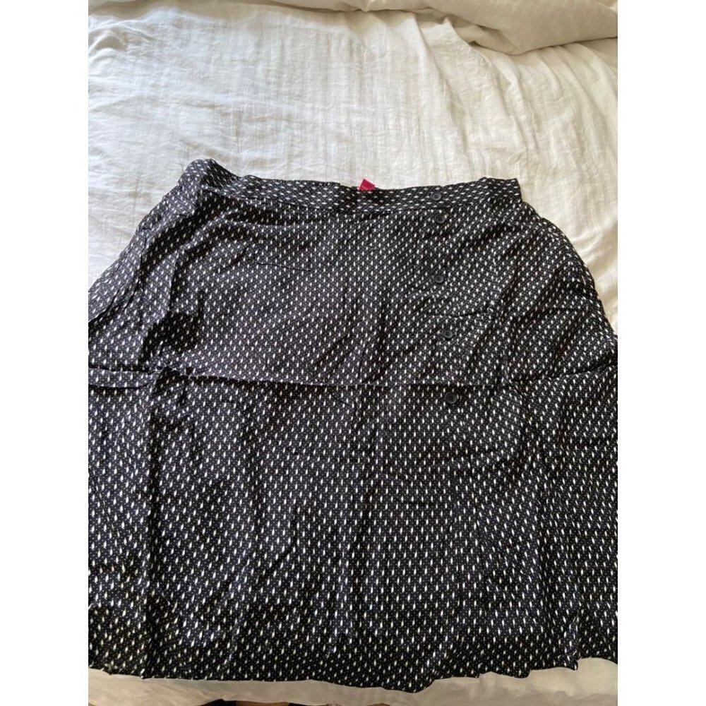 Catharine malandrino houndstooth mid length elastic waist skirt size 3x - Picture 6 of 7
